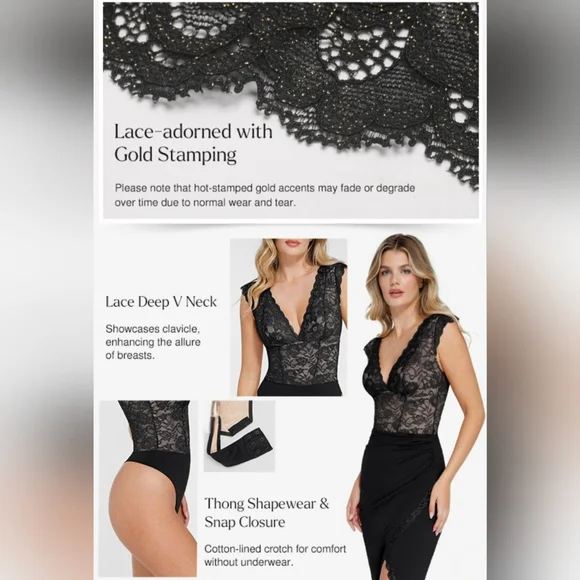 SOLD Popilush Shapewear Lace Body Suits  #533 - Picture 6 of 10